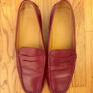 Tod’s Women’s Loafer Size 8.5 Burgundy Vintage
